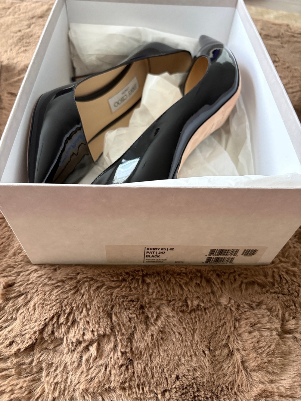 Jimmy Choo Romy 85 Black Patent Pointed Leather Pumps Size 42 - Picture 6 of 7